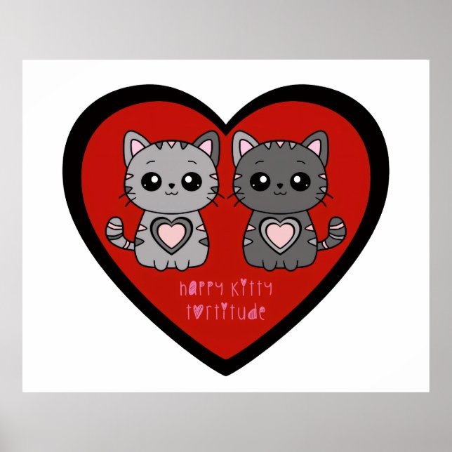 AFFICHE CHAT HEUREUX 1 (Devant)