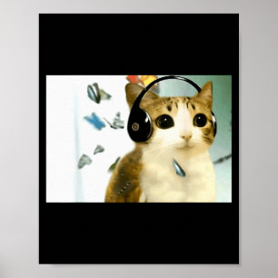 Affiche Chat Hibou Drôle Maudit Internet Tendance Meme Drô