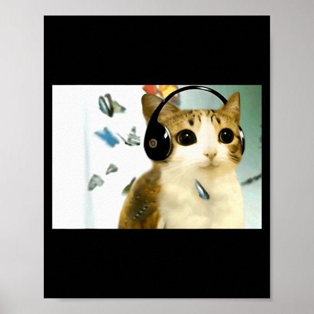 Affiche Chat Hibou Drôle Maudit Internet Tendance Meme Drô (Devant)
