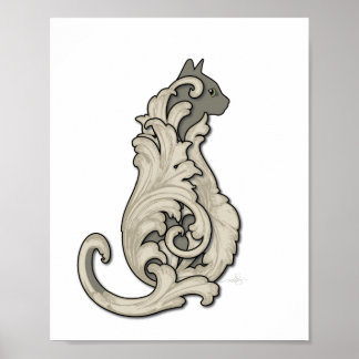 Affiche Chat Illustre