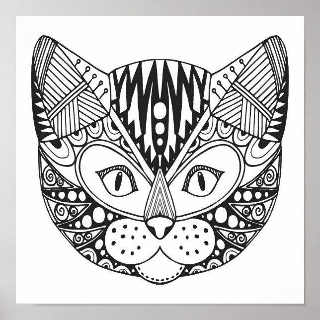 Affiche Chat inspiré 2 (Devant)