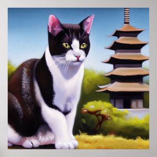 Affiche Chat japonais Bobtail
