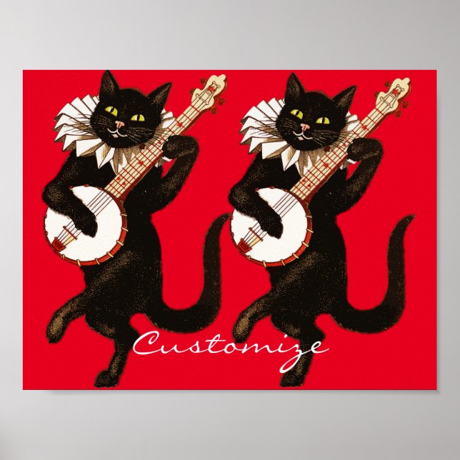Affiche Chat jouant du Banjo Thunder_Cove (Devant)