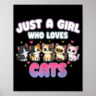 Affiche Chat Juste Une Fille Qui Aime Les Chats 