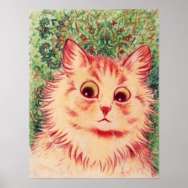 Affiche Chat Kaléidoscope, Louis Wain (Devant)