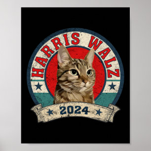 Affiche Chat Ladies Pour Kamala Harris Tim Wheimer Electio