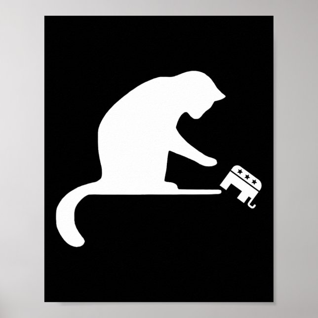 Affiche Chat Lady Revenge Push Gop Freedom Kamala Harris (Devant)