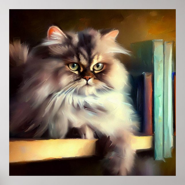 Affiche Chat Longhair (Devant)