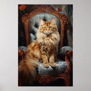 Affiche chat Maine Coon