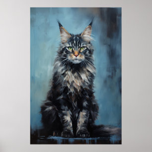 Affiche chat Maine Coon