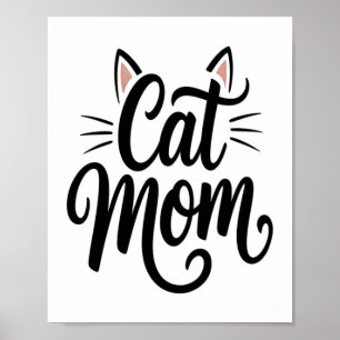 Affiche Chat Maman Whiskers et Oreilles
