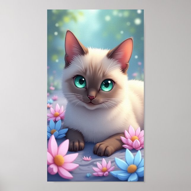 Affiche Chat mignon (Devant)