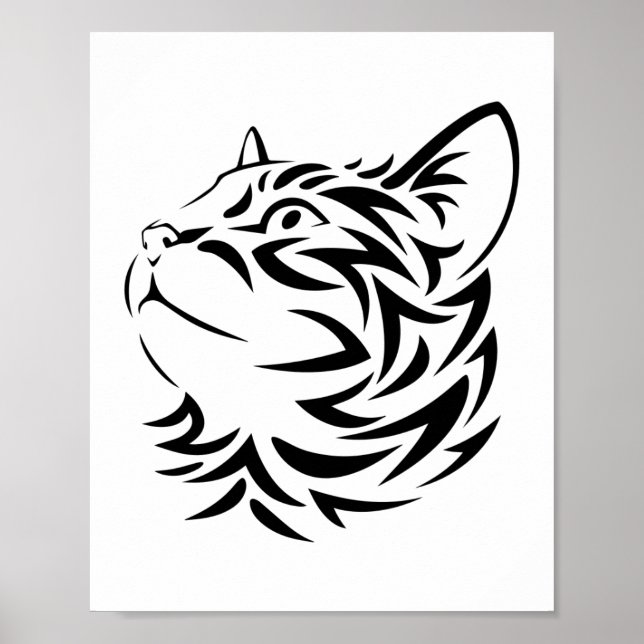 Affiche chat noir (Devant)
