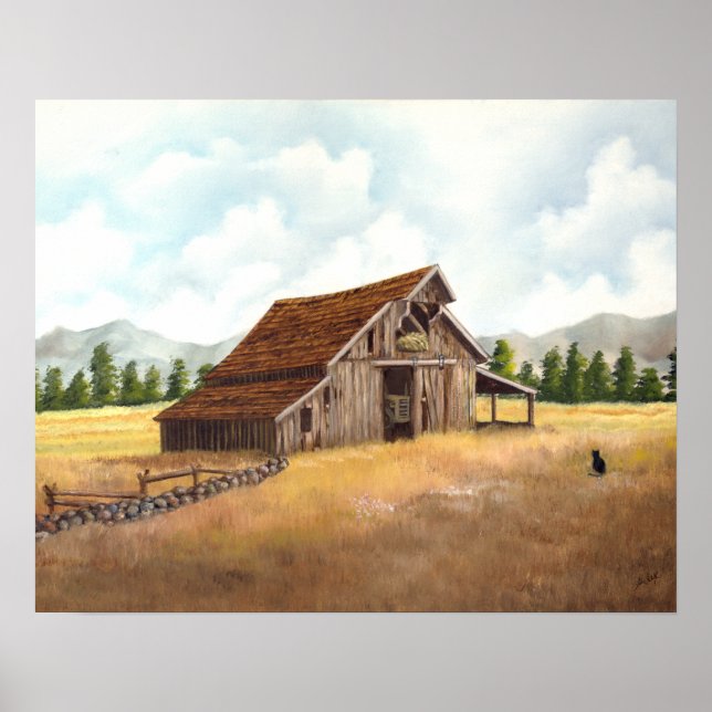 Affiche Chat noir à la ferme (Devant)