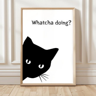 Affiche Chat Noir, Affiches Drôles, Décoration Mur