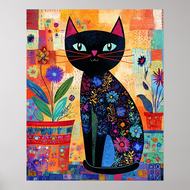 Affiche Chat noir, Art populaire (Devant)