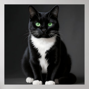 Affiche Chat Noir aux Yeux d'Émeraude