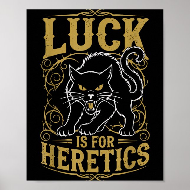 Affiche Chat noir chance est pour sorcière hérétique  (Devant)