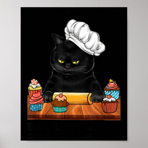 Affiche Chat Noir Cuisine Parce que le Meurtre est Mal Cha