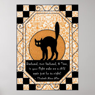 Affiche Chat noir de Halloween