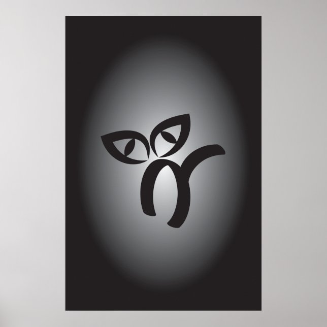 Affiche Chat noir d'Halloween (Devant)