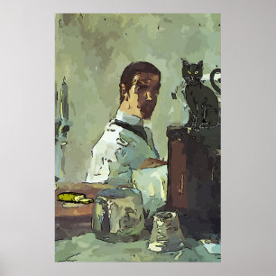 Affiche Chat noir du quartier français