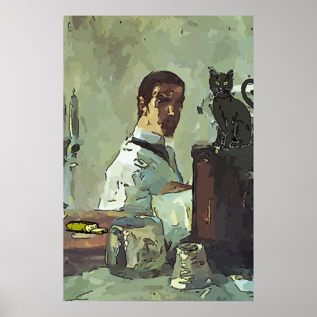 Affiche Chat noir du quartier français (Devant)