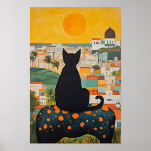 Affiche Chat Noir et Belle Ville