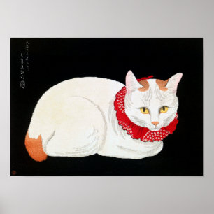Affiche Chat noir japonais, Shotei