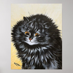 Affiche Chat noir, Louis Wain
