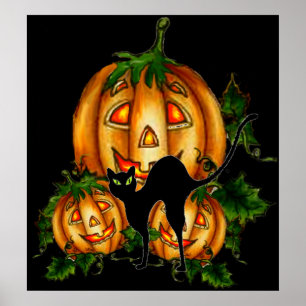 Affiche CHAT NOIR par SHARON SHARPE