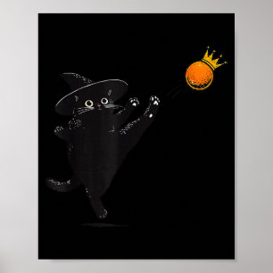 Affiche Chat Noir Pas De Rois Chats Vintage Halloween Humo