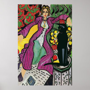 Affiche Chat noir sur chaise 2