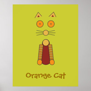 Affiche Chat orange