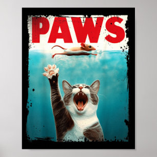 Affiche Chat Parodie Chat Souris Humoristique Chasse Souri