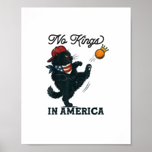 Affiche Chat Pas De Rois En Amérique Vintage Chats Contre
