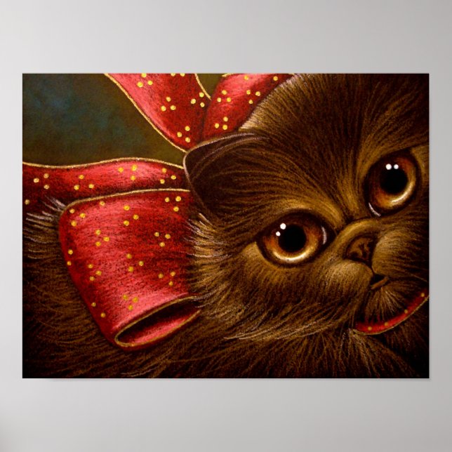 AFFICHE CHAT PERSAN CHOCOLAT (Devant)