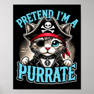 Affiche Chat pirate _ faire semblant d'être un pirate _ ha