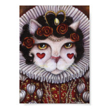 Chat Queen of Hearts Alice Wonderland Art Pourcent