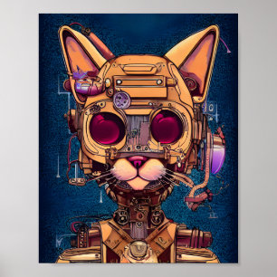 Affiche Chat robotique