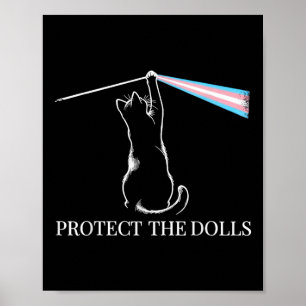 Affiche Chat Rock Music Trans Pride Protéger Les Poupées