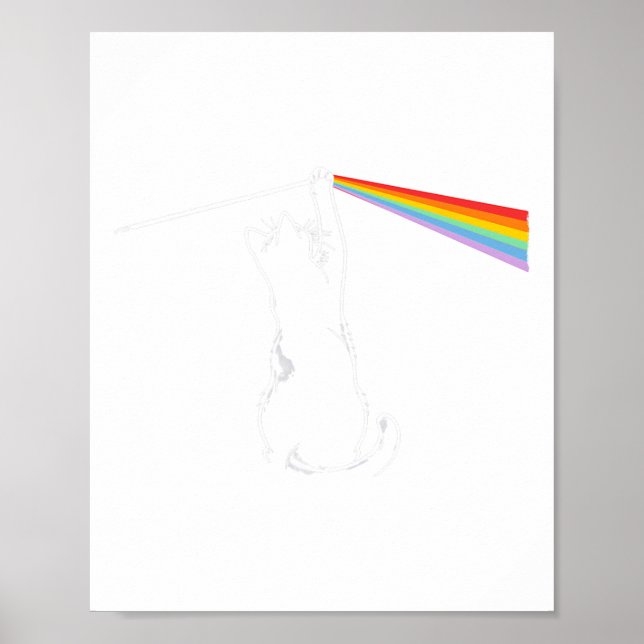 Affiche Chat Rock Musique Drôle Chat Couleurs (Devant)