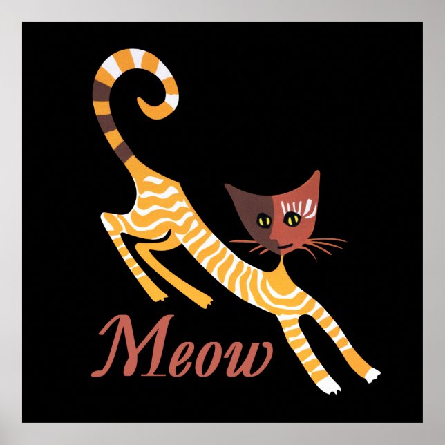 Affiche Chat rouge drôle (Devant)