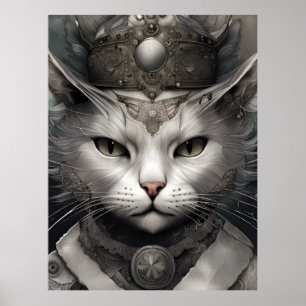 Affiche Chat Royal Steampunk