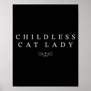 Affiche Chat sans enfant Lady Cute Chat Face 2024 Ca sans