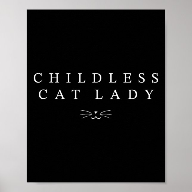 Affiche Chat sans enfant Lady Cute Chat Face 2024 Ca sans  (Devant)