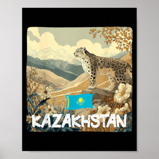 Affiche Chat sauvage du Kazakhstan dans la nature pour gar
