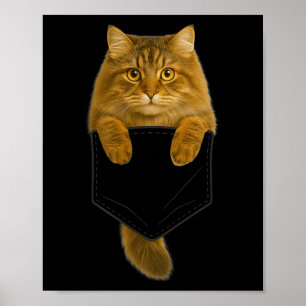 Affiche Chat Sibérien Pochette Cadeaux Drôles Chat Maman C