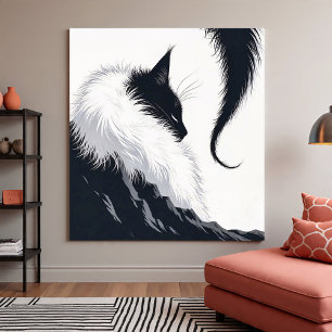Affiche Chat Silencieux Minimaliste