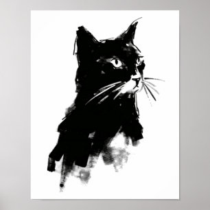 Affiche Chat silhouette Petit